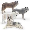 Cross-Border Wild Animal Model Cognitive Toy: Tilted Head Wolf & Husky