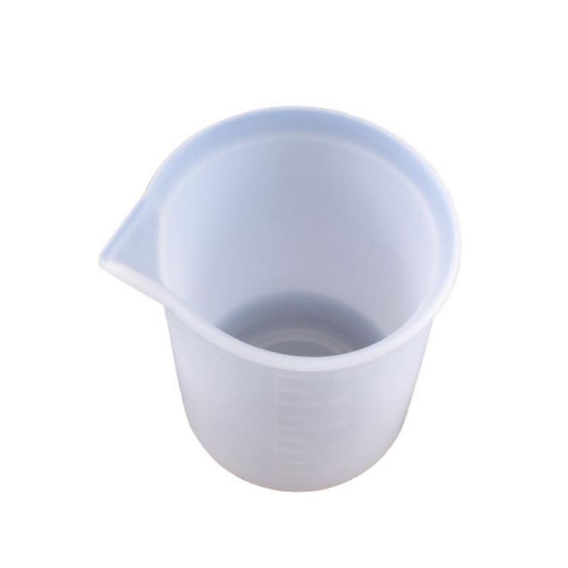 100ML Silicone Measuring Cup Graduated Beaker Epoxy Resin Glue Tools Reused Silicone Round Stirring Rod Measuring Tools
