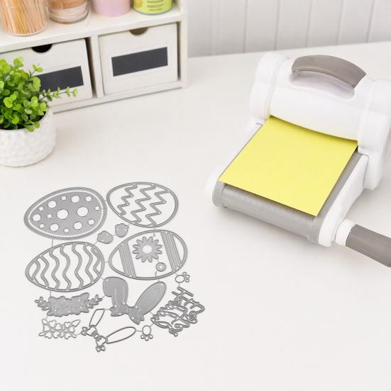 Easter Cutting Dies for Card Making, Easter Bunny Eggs Die Cuts, Spring Dies Stencils Embossing Template for Craft Scrapbooking DIY Photo Album