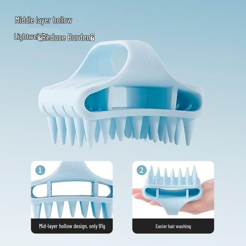 Silicone Scalp Massager Shampoo Brush for Gentle Hair Cleaning