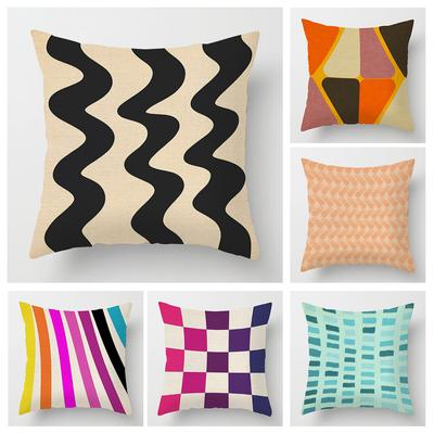 Home Decor Geometric Pattern Throw Pillow Covers Set Pattern Cushion Cover Suitable for Sofa Bedroom Car Pillow Cover