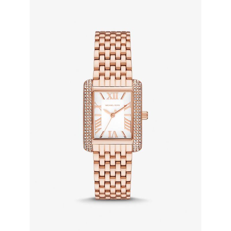 

Женские часы Michael Kors Petite Emery с паве, покрытие из розового золота, MK4743 розового золота