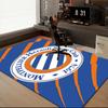 Montpellier Sc Crest Rug for Living Room, Game Rooms, Office, Bedroom, Office Floor Mat Playful Design, fan gifts Christmas decor