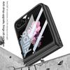 Funda rígida de PC con bisagra magnética para Samsung Galaxy Z Flip 6, 5 y 4, a prueba de golpes y con protector de pantalla pequeño.