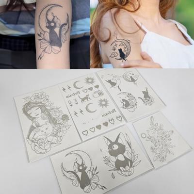 Boutique 38 Semi-permanent Real Tattoo Sticker Water Bomb Travel Tattoo Unisex, 1 Piece, Cat Butler