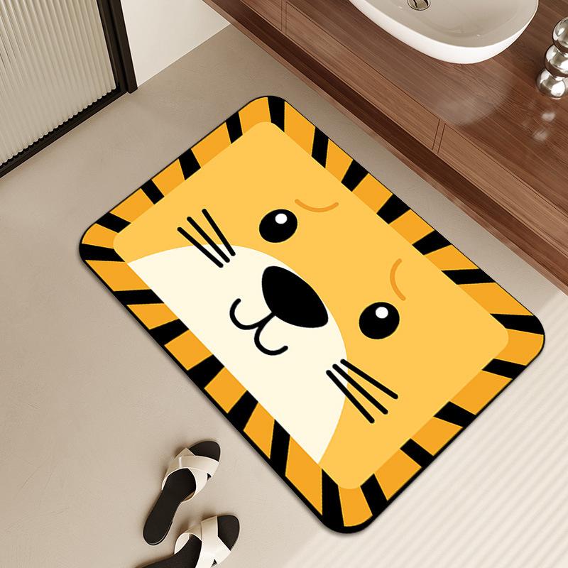

Door To Door Floor Mat Bedroom Door Mat Household Toilet Door Mat Absorbent Quick-drying Carpet Bathroom Mat Non-slip Mat 60 * 90Cm crystal velvet