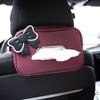 Zipper Car Tissue Box PU Leather Car Seat Back Organizer Fashion Car Napkin Holder  Sun Visor