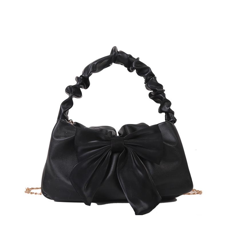 This year's popular small bag women's 2025 new fashion trend chain crossbody cute bow shoulder armpit bag