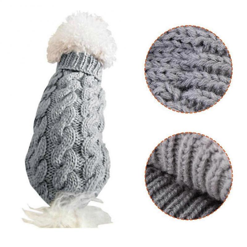 Dog Clothes Pet Costume Coat Apparel Sweater Autumn Winter Warm Knitwear