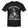 Unisex Funny Wizard Meme Outta Spells But Not Outta Shells Vintage T Shirt Streetwear Cotton T Shirts For Unisex
