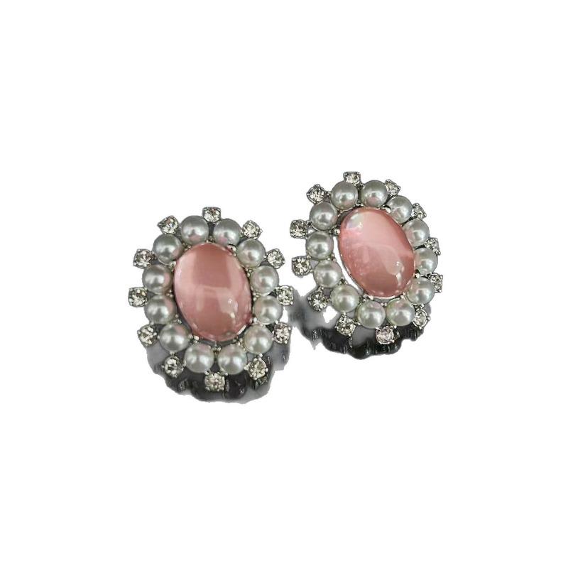 Mermaid Tears Symphony Oval Pearl Stud Earrings Fashion Elegance Temperament Earrings Light Luxury Premium Earrings