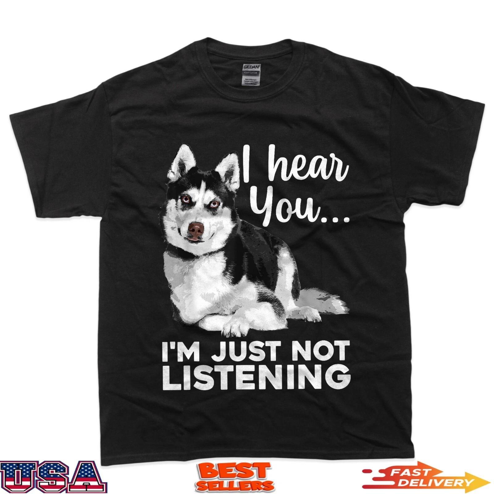 Funny Husky Dog Art For Men Women Kids Siberian Husky Lover T-Shirt S