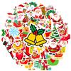 35pcs-50pcs Cartoon Christmas Stickers Cute Holiday Holiday Stickers Stationery Stickers For Laptop Motorcycle Luggage Phone