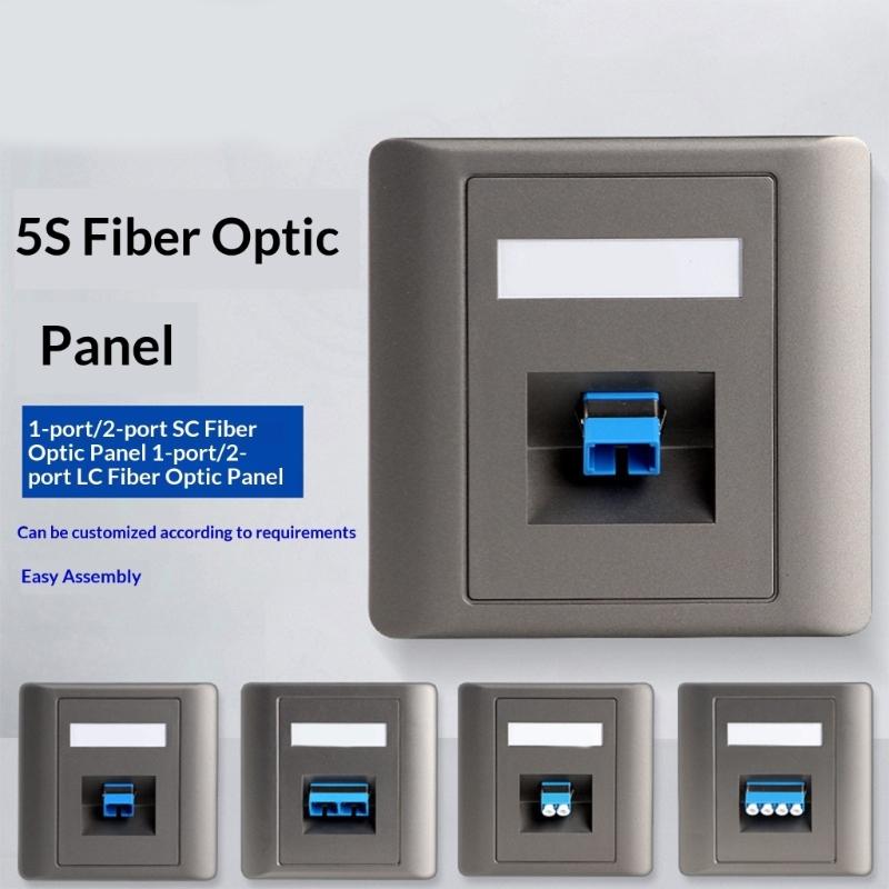 86mm Fiber Opticals Wall Plate LC Fiber Opticals Panel Networking Fiber Socket For Single Or Double Port Installation