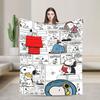 Snoopy Cartoon Dog Pilot Blankets Fleece All Season  Multi-function Lightweight Throw Blanket for Bed Office Bedding Throws