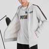 Puma Solid Color Logo Print Drawstring Hooded Jacket Men Outerwear Grey 848241-04