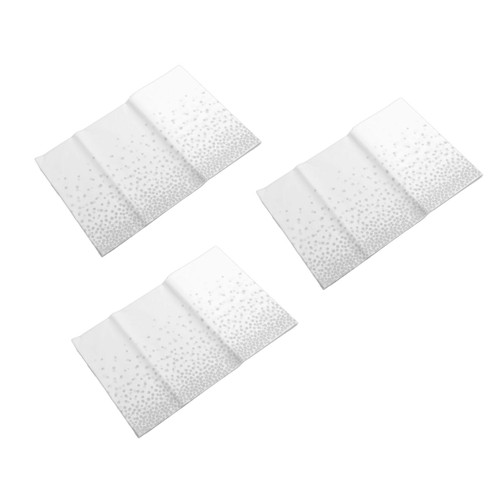 

3pcs Plastic Tablecloth Waterproof Oil Proof Reusable Table Cover Rectangle Dot Pattern Table Cloth for Banquets белый