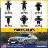 190XS Car Body Trim Fastener Push Plastic Panel Clips Rivets Fender Replace