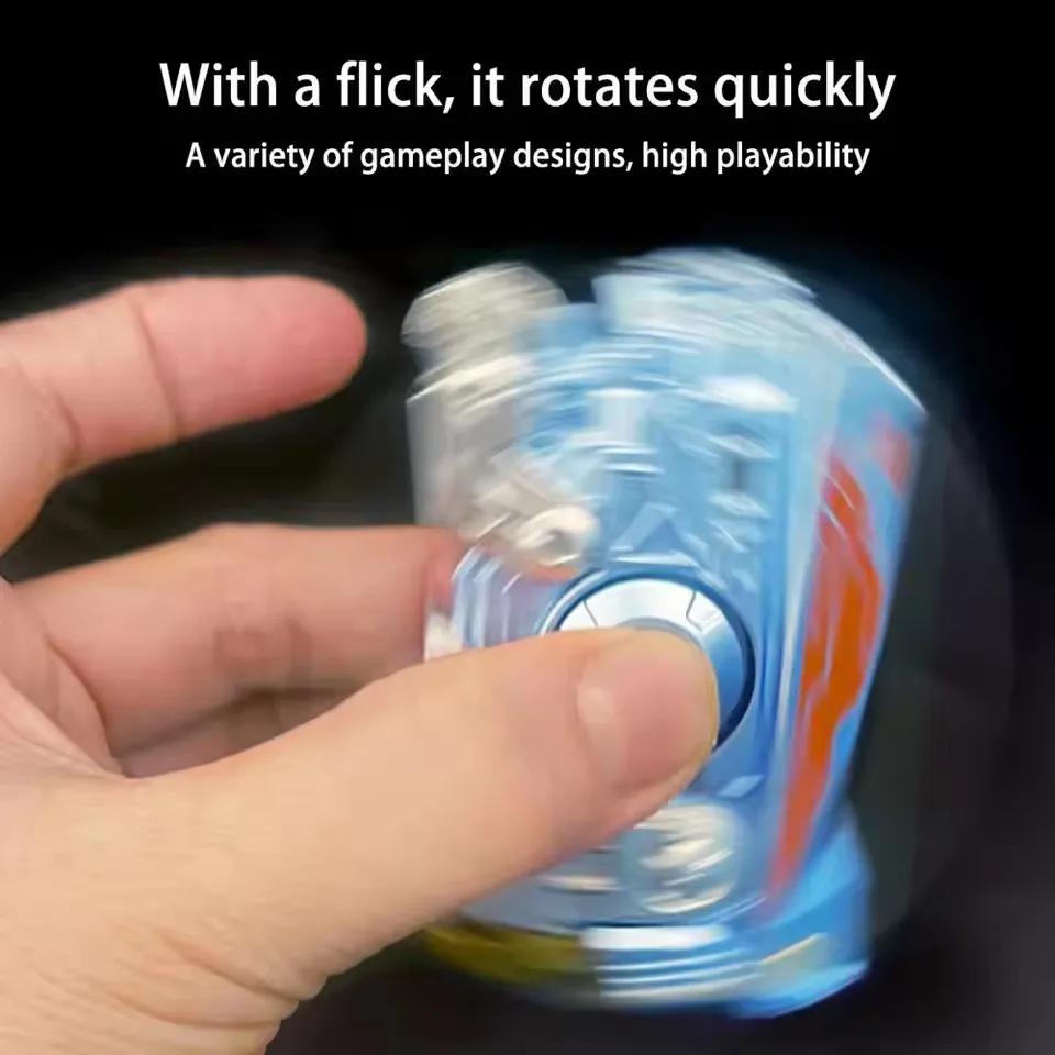 2 in 1 Dinosaur Transforming Spinner Deformation Spinning Top Spinner Toy Mechanical Gyro Portable Fidget Toy Stress Relief Toy