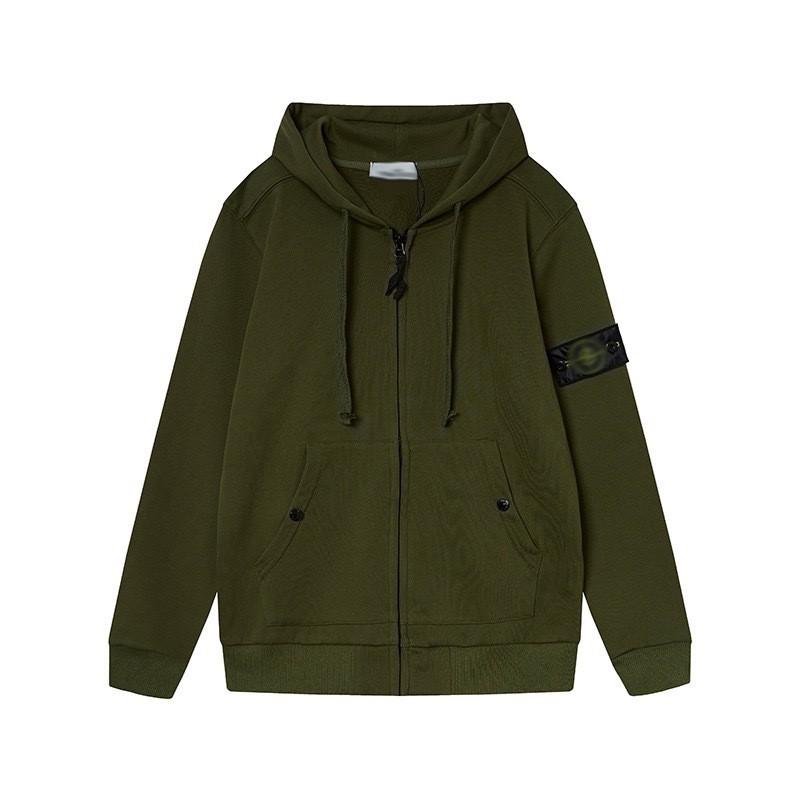 Stone Island Compass Patch Basic Hoodless Sweatshirt Loose Fit Men Women Casual Daily Wear