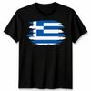 Zerrissene Griechenland Flagge Unisex T-Shirt Griechischer Stolz Distressed Design Grafik-T-Shirt