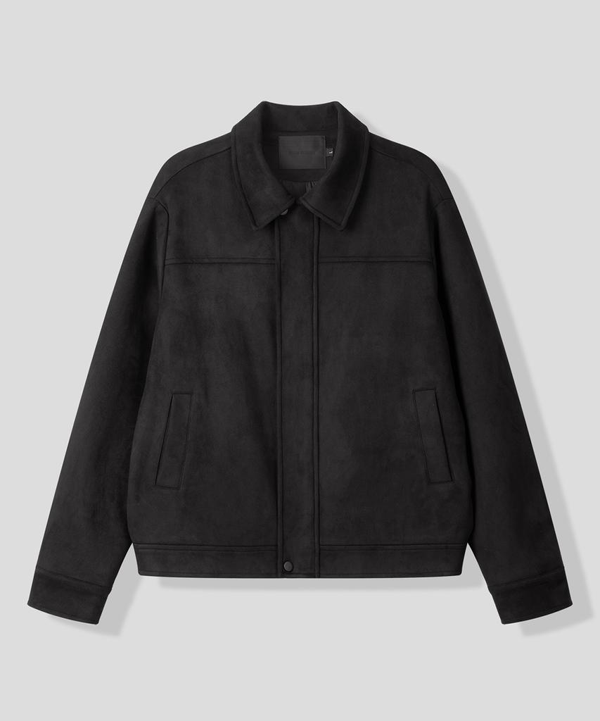 Black Moment Classic Vegan Suede Jacket [Black]