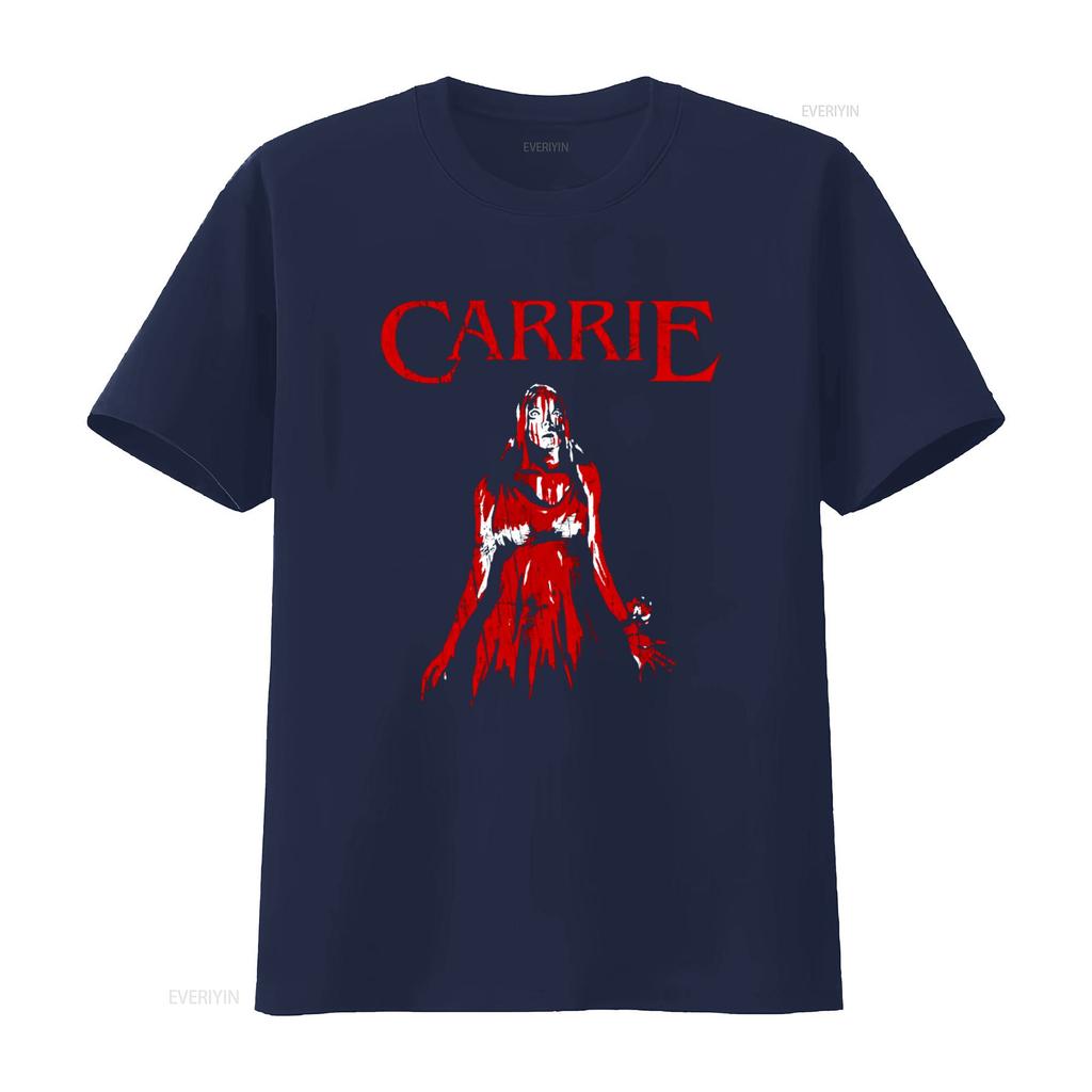 Carrie Horror Movie Vintage Aesthetic Stephen King Distressed T Shirt Vintage Breathable Unisex Homme Stylish