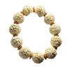 Ivory Dragon Ball Hand-Carved Bracelet - Ethnic Style Men's Single-Loop Beads