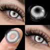 2pcs Cosplay Gray Contact Lenses Cos Ex Machina Accessories Anime Role Playing Makeup Lens Red Crazy Softlens