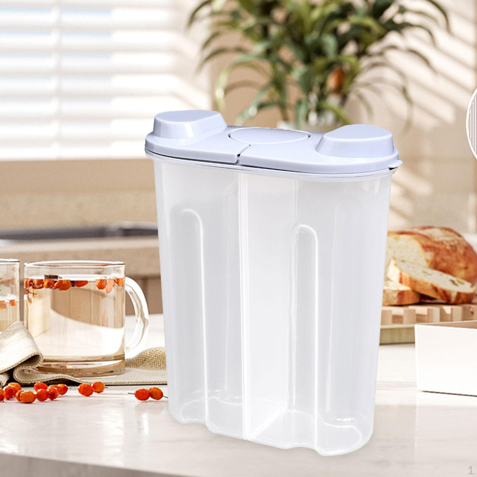 

Контейнер для хранения зерновых с крышками, герметичная герметичная коробка для контейнеров для сухих пищевых продуктов серый