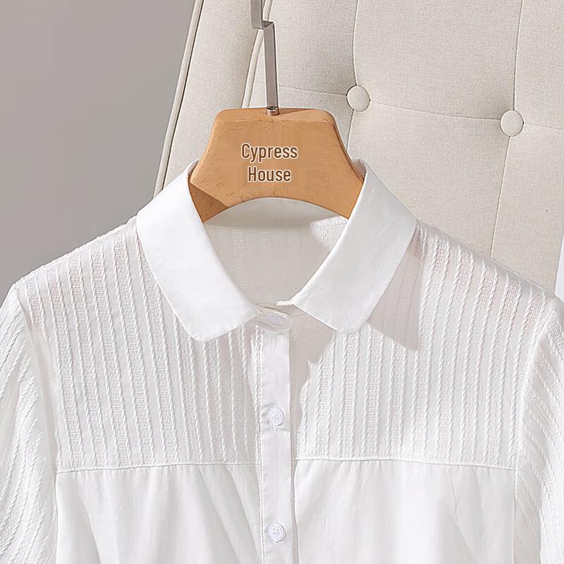 Women's Cotton Short Sleeve Lapel Shirt