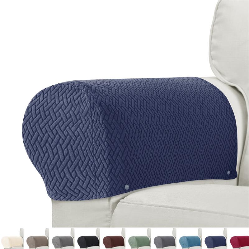 

2Pcs/Set Armrest Chair Covers Solid Color Sample Dust-Proof Sofa Arm Covers Universal Cover For Living Room Home Decor