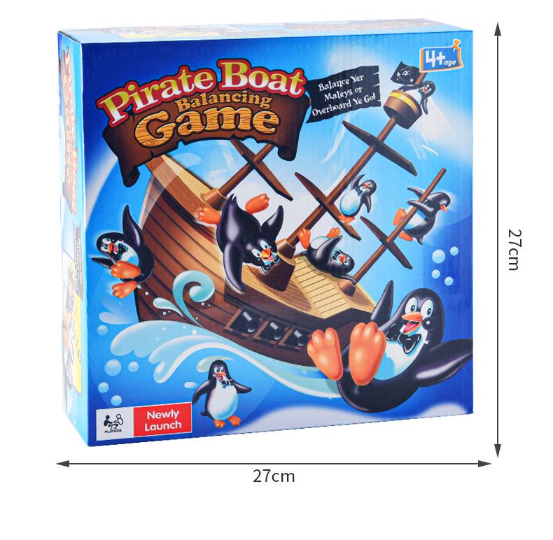 Educational Penguin Pirate Ship Balancing Toy for Parent-Child Interaction, Children's Game, and Party Gift