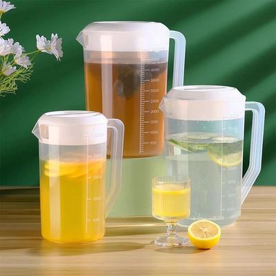 Plastic Container Transparent Water Bottle Graduated Large Capacity Water Pitcher Jug Plastic Juice Bottle Juice