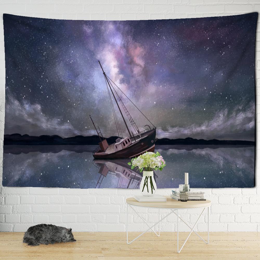 Science Fiction Oil Painting Tapestry Wall Hanging Bohemian Cartoon Hippie Psychedelic Carpet Art Room Home Decor