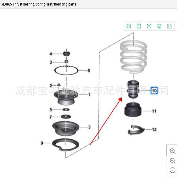 Front Shock Absorber Buffer for BMW E87/E90/E90LCI (Part Number: 31336771352)