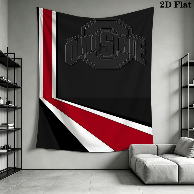 Ohio State Buckeyes Football Threepiece Set 1 Duvet Cover 2 Pillowcase Without Core Soft And Comfortable Bedding Set