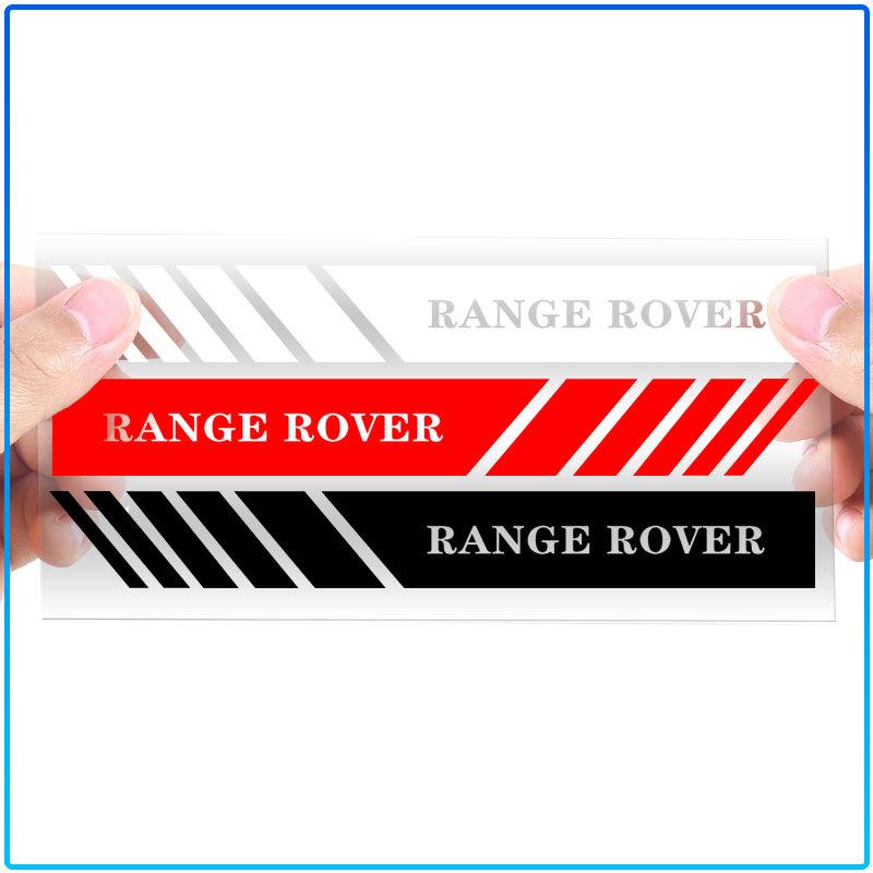 2Pcs Car Stripe Stickers Rearview Mirror Reflective Decals Decoration For Land Rover Freelander 2 L2 L319 L462 LF Range Sport Evoque L322 Discovery 2