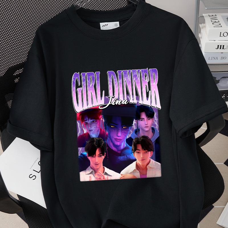 Kpop Korean Wave Witch Hunt Printed Short Sleeved T-shirt