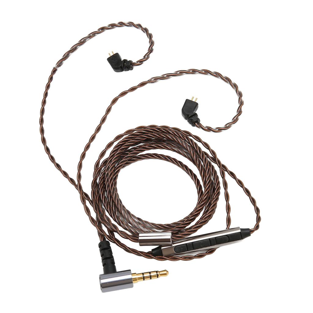 Earphone Upgrade Cable 2 Pin 0.78mm 3.5mm Right Angle Plug Replacement Earbuds Cord with Mic for AS10 AS06 ZST ZS3 ES4