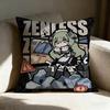 Zenless Zone ZZero Anime Pillow Case Linen Pillow Covers Cover For Couch Living Room Bench Patio Floor Linen Home Decor