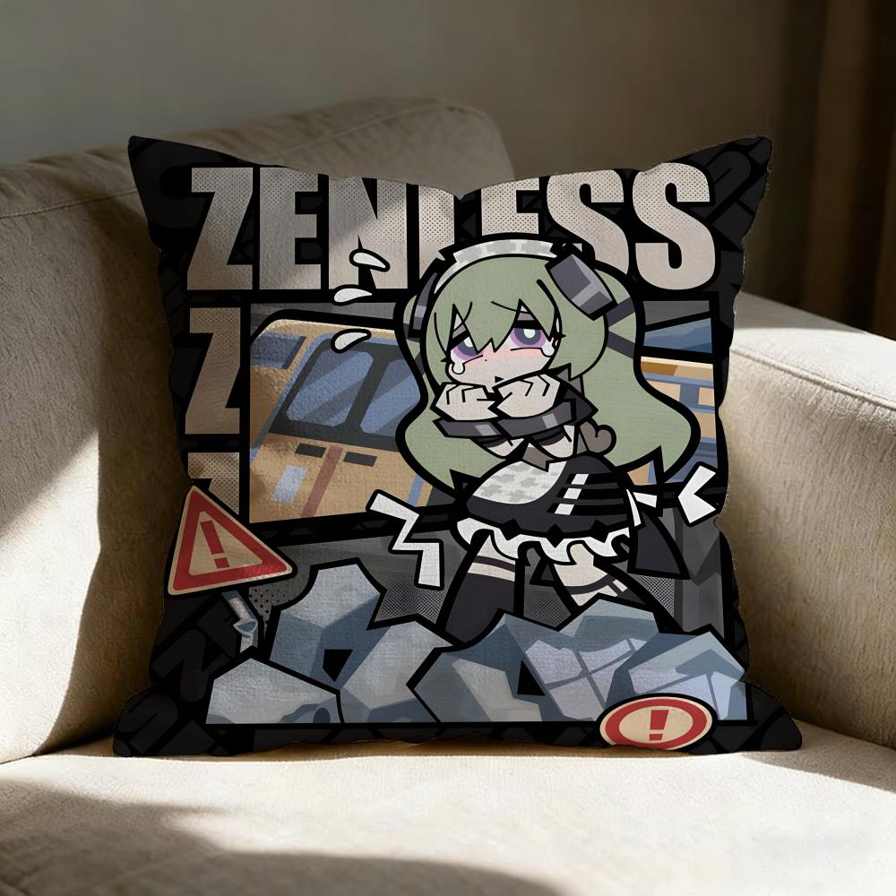 Zenless Zone ZZero Anime Pillow Case Linen Pillow Covers Cover For Couch Living Room Bench Patio Floor Linen Home Decor