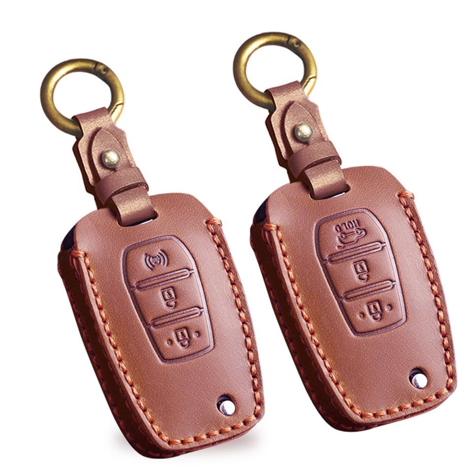 Echtes Leder Schlüsselhülle für Ssangyong Autos – Schutzhülle für Spezialschlüssel