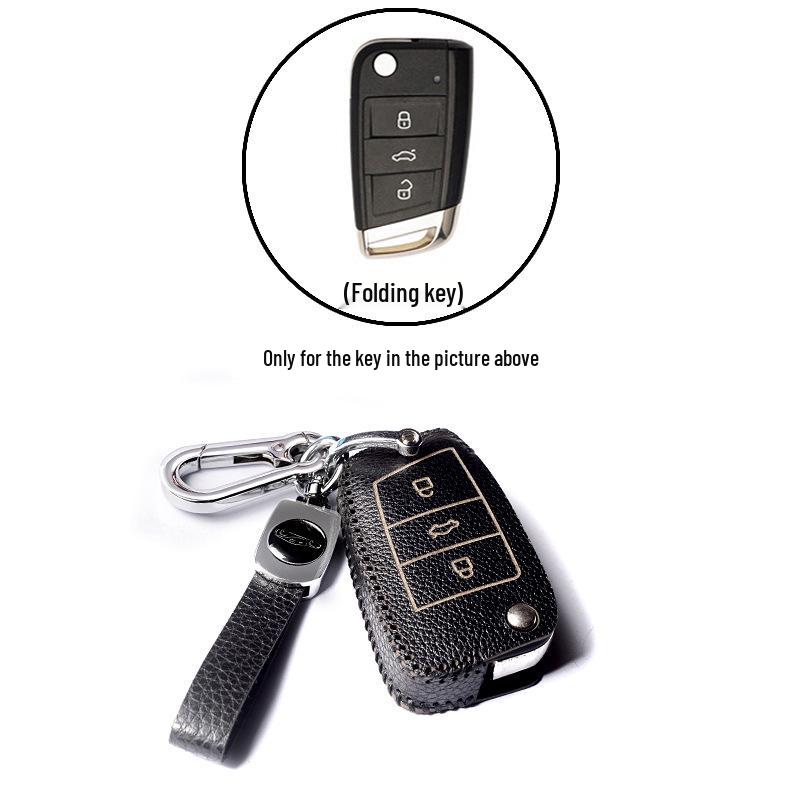 Volkswagen Key Protection Cover: Fits 21 Models, Including New Passat, Magotan, 330GTE, and B8B7 - Genuine Leather