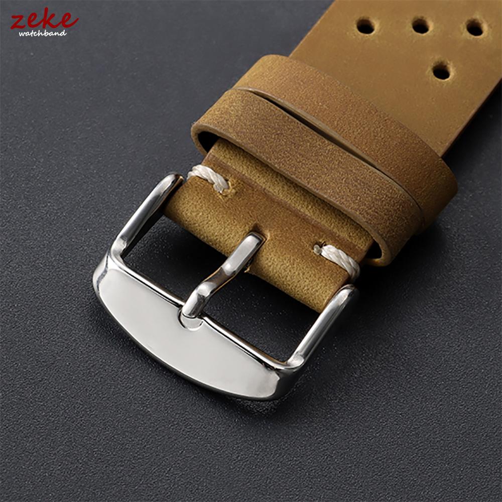 Watchband 18mm 19mm 20mm 21mm 22mm 24mm Handmade Stitching Cowhide Strap for Omega Men Perforated Breathable Wristband for Seiko