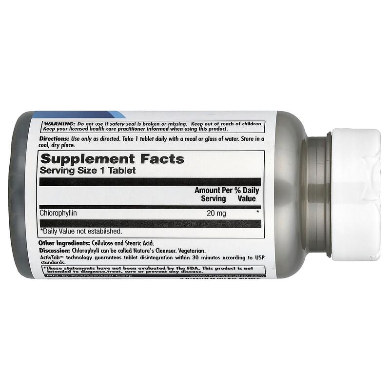Chlorophyll, 20 Mg , 100 Tablets