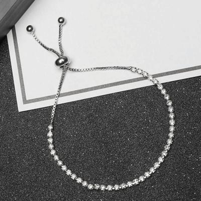 Adjustable Crystal Tennis Bracelet Stretch Fit Jewelry Accessories Multicolor CZ Bracelet Wedding Jewelry Glitter String