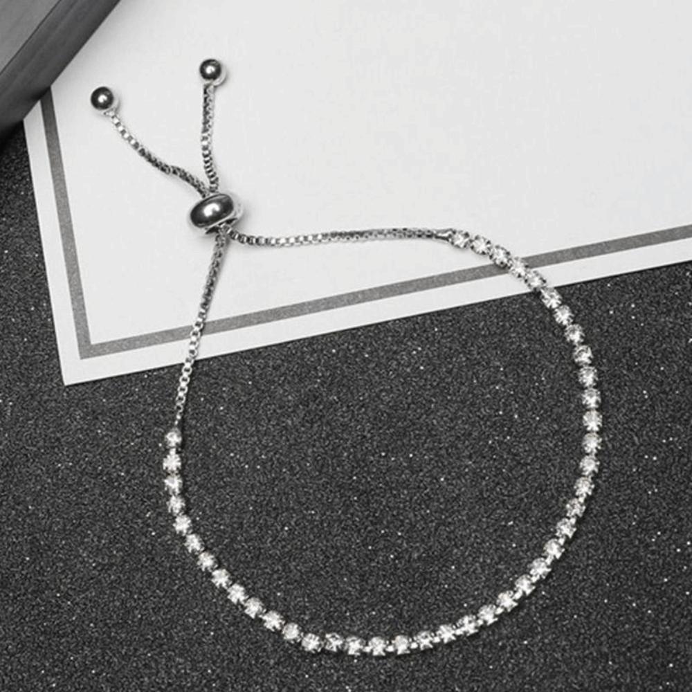 Adjustable Multicolor CZ Bracelet Glitter String Claw Chain Bracelet  Women's Jewelry