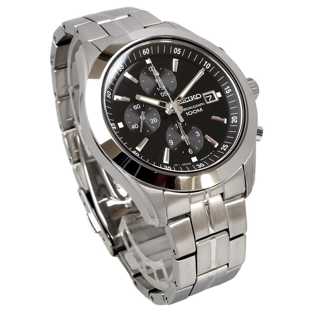 SEIKO Seiko 100M Water SNDA87P1 Watch, Chronograph, Resistant, Black, Men's, [ d]