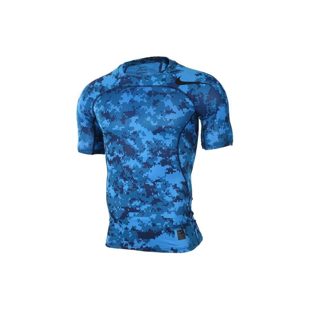 blue nike camo t shirt